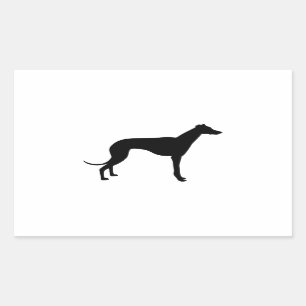 Sticker Rectangulaire Silhouette de lévrier