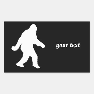 Sticker Rectangulaire Silhouette Sasquatch Blanc Pour Arrière - plans So