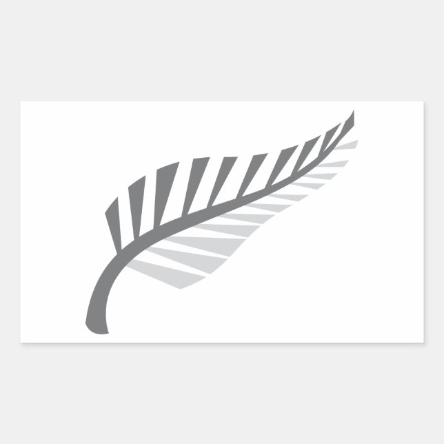 Sticker Rectangulaire Silver Fern Imaginez la Nouvelle-Zélande (Devant)