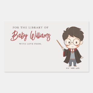 Sticker Rectangulaire Simple Harry Potter Baby Shower devient Fête de Na