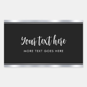 Sticker Rectangulaire Simple Modèle Faux Argent Personnalisé manuscrit