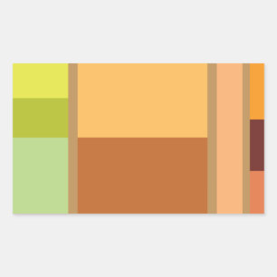 Sticker Rectangulaire Simple Moderne Minimaliste Propre