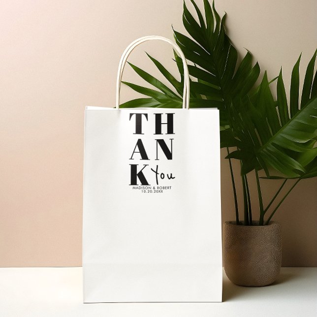 Sticker Rectangulaire Simple Noir Blanc Gras Merci Noir Faveur (Créateur téléchargé)