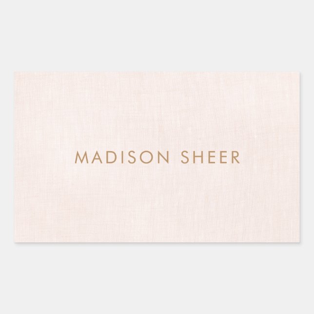 Sticker Rectangulaire Simple, rose clair, minimaliste (Devant)