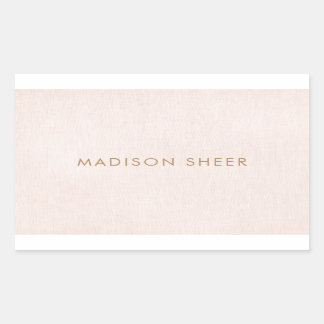 Sticker Rectangulaire Simple, rose clair, minimaliste