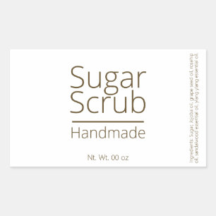Sticker Rectangulaire Simple Sophistiqué Sugar Scrub Business Hobby