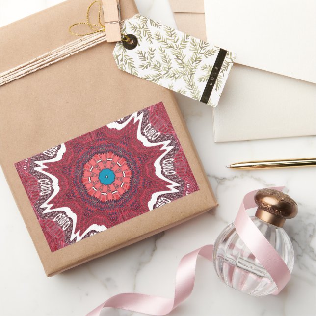 Sticker Rectangulaire Sindhi Ethnic Tribal Motif Art (Cadeaux)