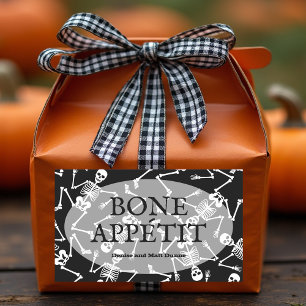 Sticker Rectangulaire Skeletons BONE APPÉTIT