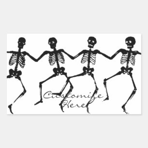 Sticker Rectangulaire Skeletons dansants Halloween Thunder_Cove