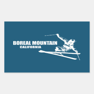 Sticker Rectangulaire Ski de Boreal Mountain California