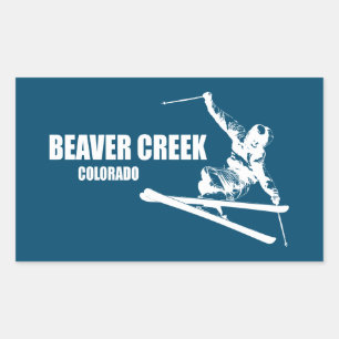 Sticker Rectangulaire Skier Beaver Creek Colorado