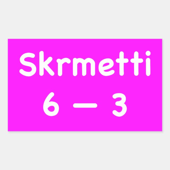 Sticker Rectangulaire Skrmetti 6 — 3 (Devant)