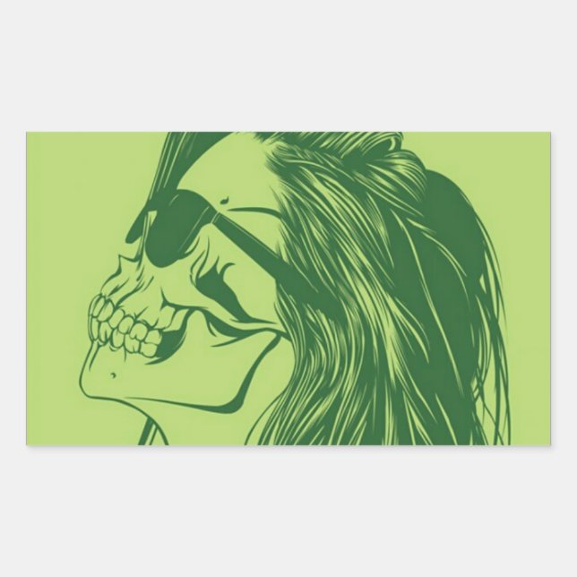 Sticker Rectangulaire SkullGirl (Devant)