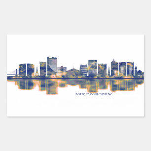 Sticker Rectangulaire Skyline Dar es Salaam