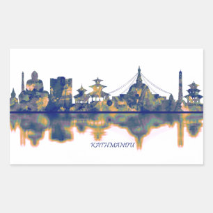 Sticker Rectangulaire Skyline de Katmandou