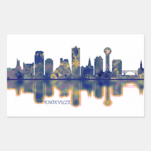 Sticker Rectangulaire Skyline de Knoxville