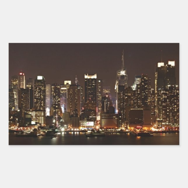 Sticker Rectangulaire Skyline de New York (Devant)