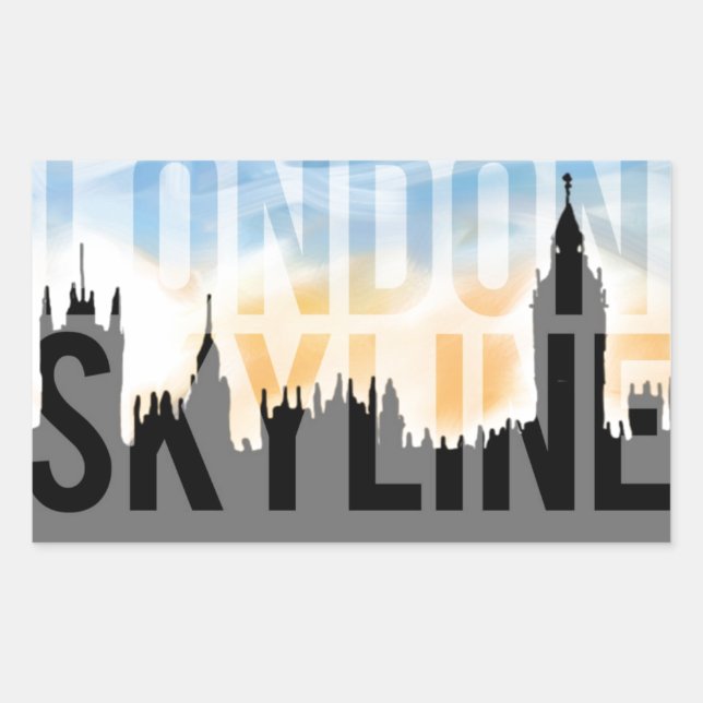 Sticker Rectangulaire Skyline LONDON (Devant)