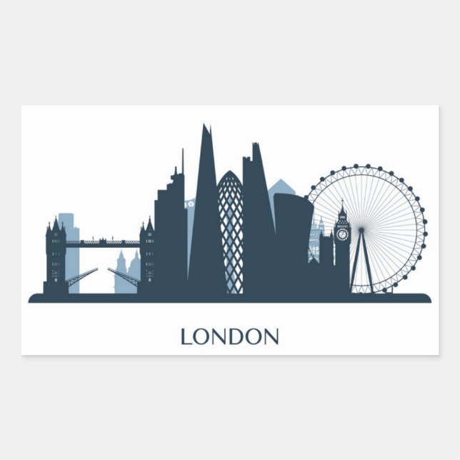 Sticker Rectangulaire Skyline London City (Devant)