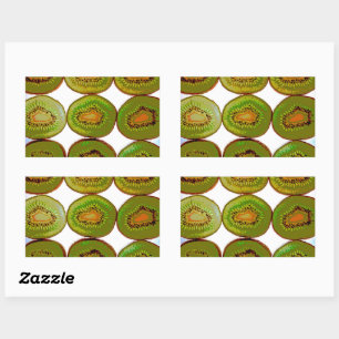 Sticker Rectangulaire Slices Kiwi