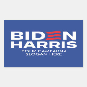 Sticker Rectangulaire Slogan de campagne Biden Harris personnalisé