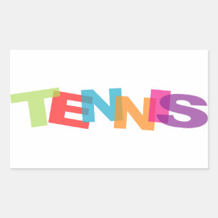 Sticker Rectangulaire slogan de tennis