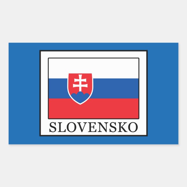 Sticker Rectangulaire Slovène (Devant)
