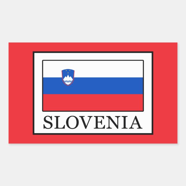 Sticker Rectangulaire Slovénie (Devant)