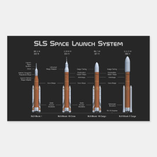 Sticker Rectangulaire SLS Space Launch System