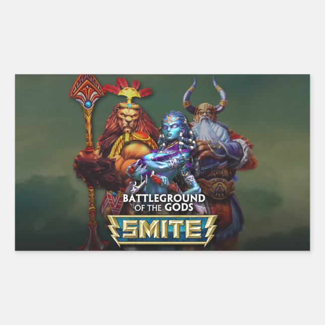 Sticker Rectangulaire SMITE : Dieux (Devant)