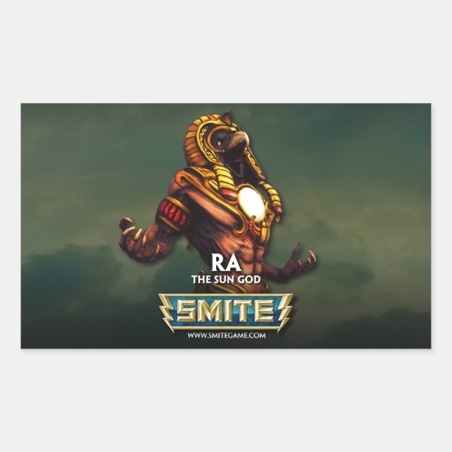 Sticker Rectangulaire SMITE : Ra, Le Dieu Soleil (Devant)