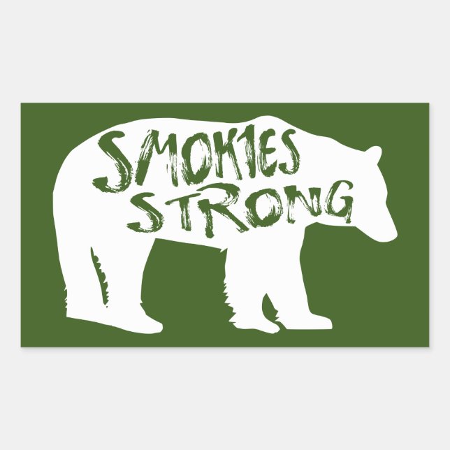 Sticker Rectangulaire Smokies Ours fort (Devant)