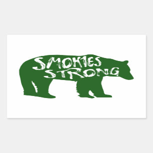 Sticker Rectangulaire Smokies Ours fort