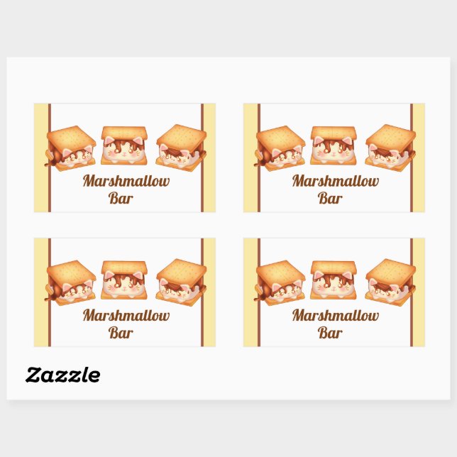Sticker Rectangulaire S'more Chocolate Cats (Feuille)