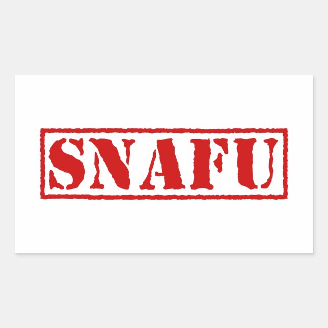 STICKER RECTANGULAIRE SNAFU (Devant)
