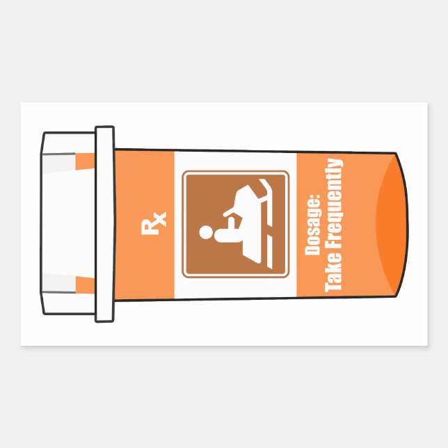 Sticker Rectangulaire Snowmobiling Is My Drug (Devant)
