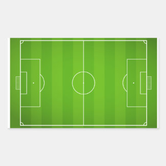 Sticker Rectangulaire Soccer field Football