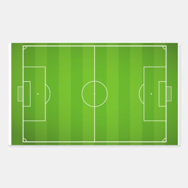 Sticker Rectangulaire Soccer field Football (Devant)