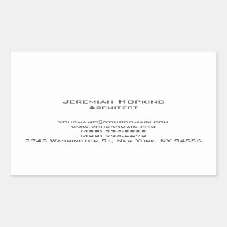 Sticker Rectangulaire Société minimaliste d'architecte de plaine