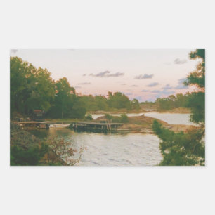 Sticker Rectangulaire Soirée dans l'archipel suédois