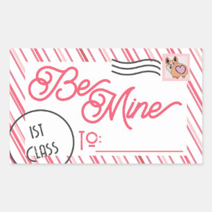 Sticker Rectangulaire Sois la belle école de mines Valentines Day