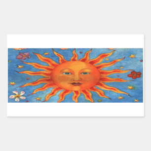 Sticker Rectangulaire Soleil d'Astrologie