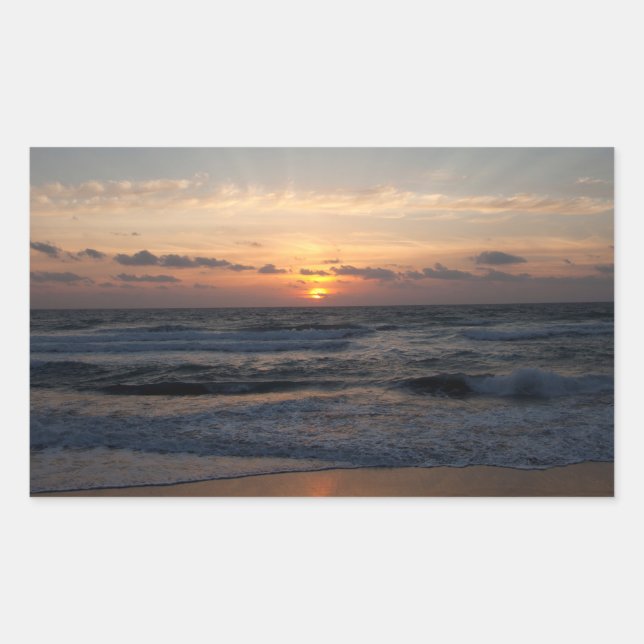 Sticker Rectangulaire Soleil de plage (Devant)