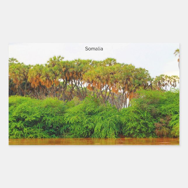 Sticker Rectangulaire Somalie, photo de paysage (Devant)