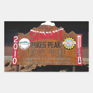 Sticker Rectangulaire Sommet du pic de Pike, Colorado