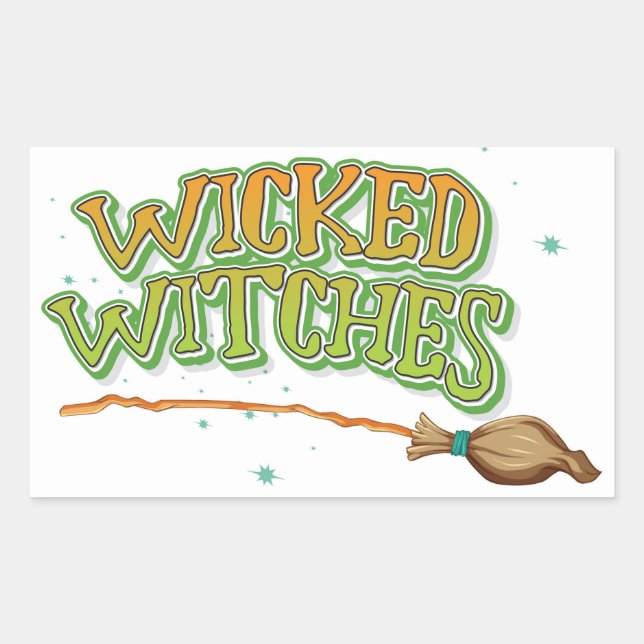 Sticker Rectangulaire Sorcières Méchantes (Devant)