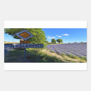 Sticker Rectangulaire Sortie de Valensole et lavendula en France