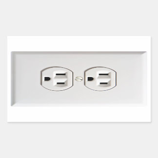 Sticker Rectangulaire Sortie électrique fausse