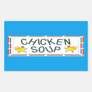 Sticker Rectangulaire Soupe de poulet