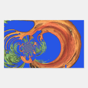 Sticker Rectangulaire Sous le ciel bleu : La collection d'arbres Acacia